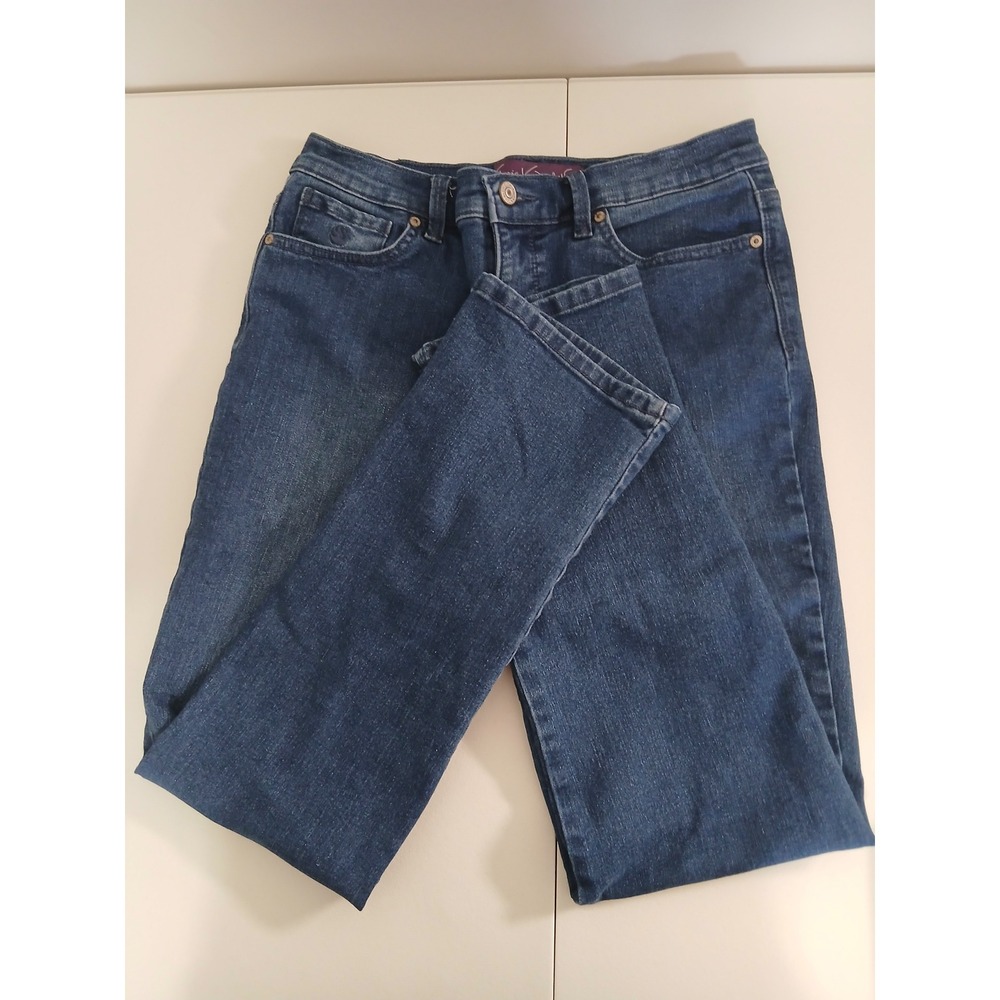 Gloria Vanderbilt Amanda Tapered Jeans Womens 10P Dark Wash High Rise Petite